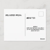 T-レックスアットスケートパークスケートボード ポストカード (裏面)