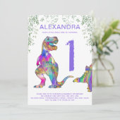 T.レックスガールズ1st誕生日パーティー紫 招待状 (スタンド正面)