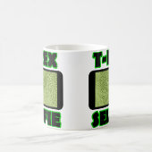 T-レックスセルフィー短い腕のおもしろい恐竜マグ コーヒーマグカップ (中央)