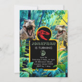 T-レックスタキュラ誕生日 招待状 (正面)