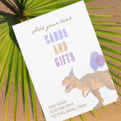 T-レックスタンディノ5x7ポートレート編集可能サインカード 招待状