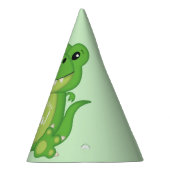T-レックス恐竜の誕生パーティーグリーン パーティーハット (右)
