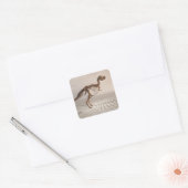 T.レックス恐竜の骨格のシール スクエアシール (封筒)