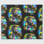 T-レックス恐竜ジュラ紀の汚れ絵を描の爬虫類 ラッピングペーパー (フラット)