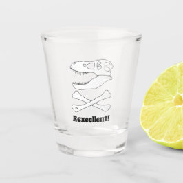 T.レックス恐竜スカル海賊旗 ショットグラス