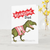 T.レックス恐竜「ロアルソームパパ」父の日用カード カード (黄色い花)