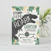 T-レックス誕生日招待状 招待状 (スタンド正面)