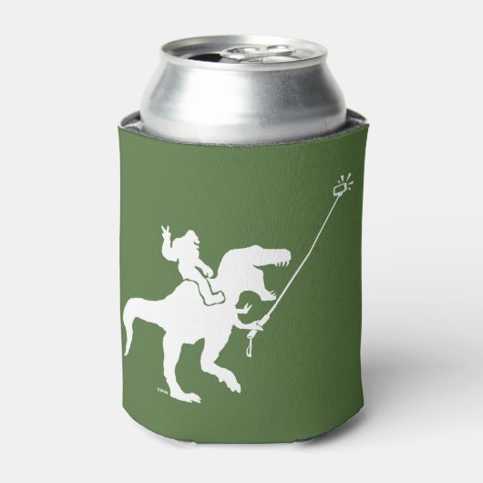 T-レックス&ビグフット自撮り 缶クーラー (缶正面)