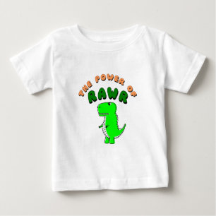T-レックスRawrのパワー ベビーTシャツ