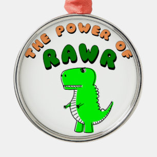 T-レックスRawrのパワー メタルオーナメント