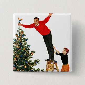 T.木をトッピングする 缶バッジ