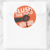 T*** 3インチステッカーのフラッシュ ラウンドシール (バッグ)