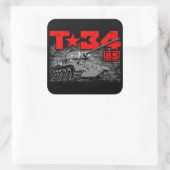 T-34-85ソ連中戦車 スクエアシール (バッグ)