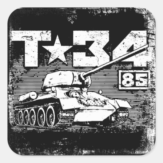 T-34-85ソ連中戦車 スクエアシール (正面)
