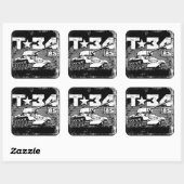 T-34-85ソ連中戦車 スクエアシール (シート)
