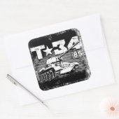 T-34-85ソ連中戦車 スクエアシール (封筒)