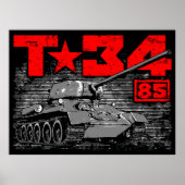 T-34-85ソ連中戦車 ポスター (正面)