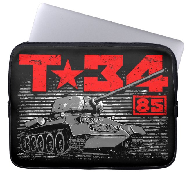T-34-85ソ連中戦車 ラップトップスリーブ (正面)