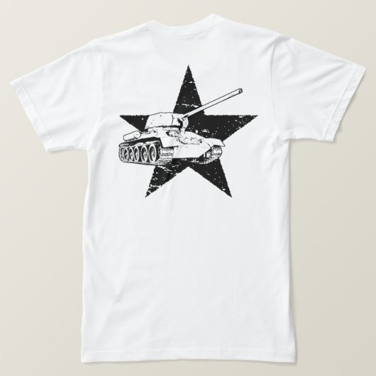 T-34-85ソ連中戦車 Tシャツ (デザイン裏面)