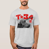T-34-85ソ連中戦車 Tシャツ (正面)