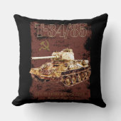 T-34-85第二次世界大戦と国旗のソ連ミディアムタンク クッション (正面)