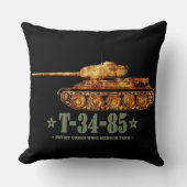 T-34-85第二次世界大戦ソ連中戦車WWII クッション (正面)