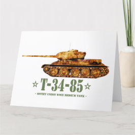 T-34-85第二次世界大戦ソ連中戦車WWII サンキューカード