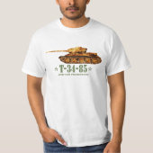 T-34-85第二次世界大戦ソ連中戦車WWII Tシャツ (正面)