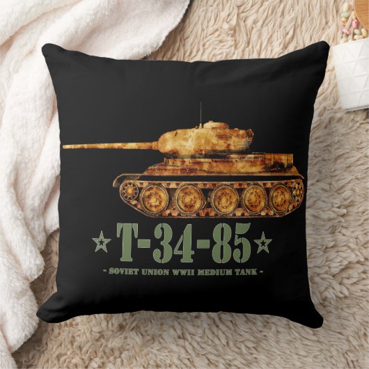 T-34-85 第二次世界大戦 ソ連 中戦車 WWII クッション (ブランケット)