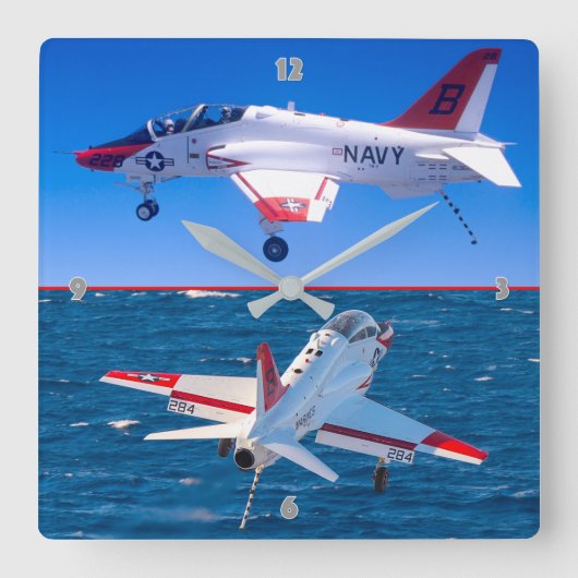 T-45ゴショク スクエア壁時計 (正面)