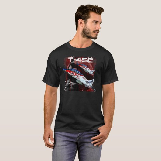 T-45C Goshawk Redhawks USAF Navy Fighterjet Tシャツ (正面フル)