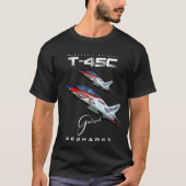 T-45C Goshawk Redhawks USAF Navy Training Aircraft Tシャツ (正面)