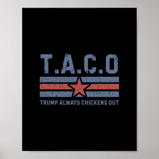 T.a.c.o トランプは常に臆病者 - 笑えるデザイン1 ポスター (正面)