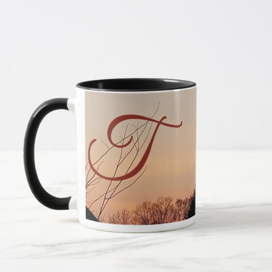 "T" ArborCrosse Initial Mug  マグカップ (左)