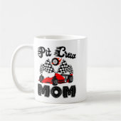T Crew Mom Racing Car Birthday Boy Family Matching コーヒーマグカップ (左)