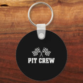 T Crew Race Car Birthday Party Family Matching Car キーホルダー (正面)