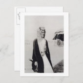 T. E. Lawrence in Arab Dress （B/w写真） ポストカード (正面/裏面)