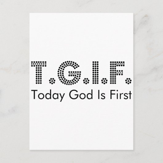 T.G.I.F. ポストカード (正面)
