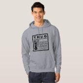 T.H.U.G定義フード付きスウェットシャツ パーカ (正面フル)