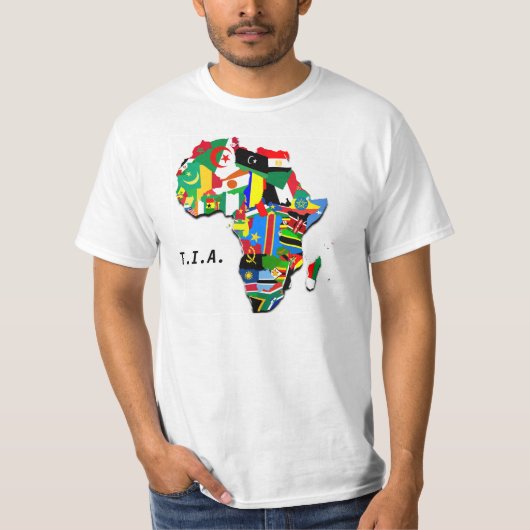 T.I.A. 地図のデザイン Tシャツ (正面)
