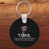 T.I.M.E. Keychain – ワイヤの上の手 キーホルダー (正面)