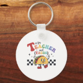 T Is For Teacher And Tacos Funny Ck To School Teac キーホルダー (正面)