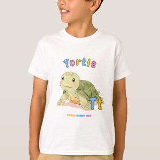 「T is for Turtle」アルファベットTシャツ – Grow Every Day Tシャツ