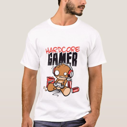 t-ishrt homme hardcore gamer tシャツ (正面)