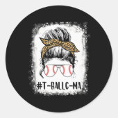 T-ll G-ma Life Messy Bun Leopard Print Softll  ラウンドシール (正面)