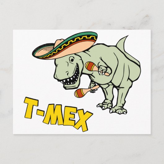 T-Mex T – メキシコレックスティラノサウルス恐竜 ポストカード (正面)