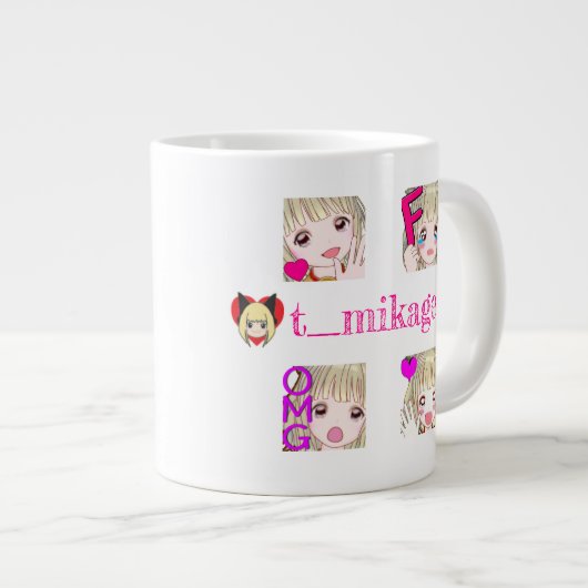 t_mikage big mug[W]/ミカゲビッグマグ[W] ジャンボコーヒーマグカップ (正面右)