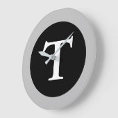 T :: Monogram T大型モダン壁時計 ラージ壁時計 (傾斜)