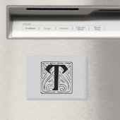 T Monogramm schwarz マグネット (インサイチュ (食洗機))