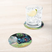 T' Old Tractor Coaster ラウンドペーパーコースター (インサイチュ)